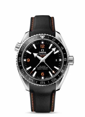 Omega Seamaster Planet Ocean 600M Co-Axial 43.5 GMT Stainless Steel / Orange Numerals / Rubber 232.32.44.22.01.002 (23232442201002)